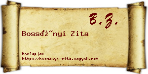 Bossányi Zita névjegykártya