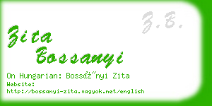 zita bossanyi business card